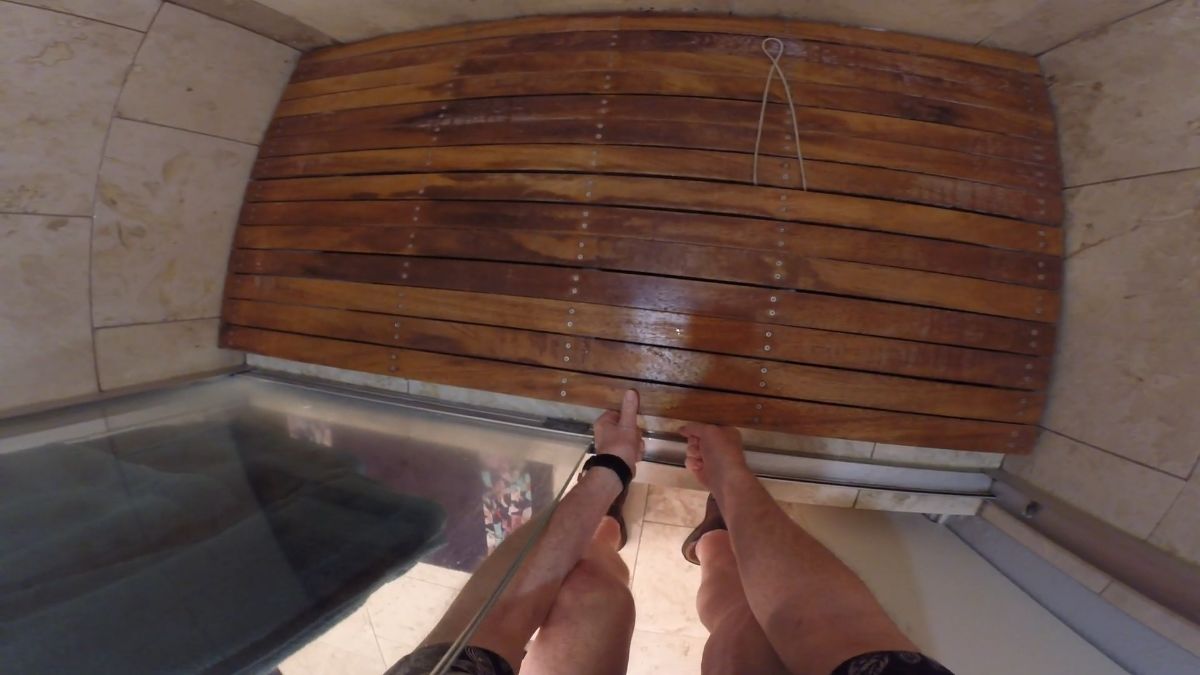 DIY Teak Wood Shower Floor