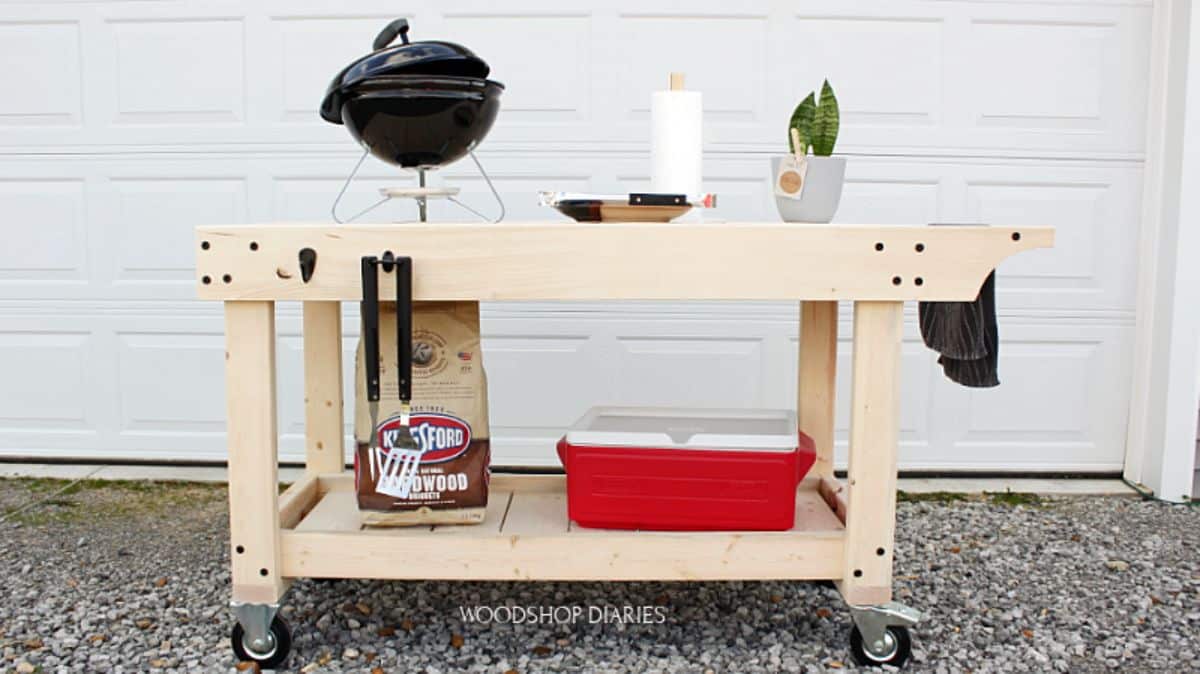 DIY Grill Cart and BBQ Prep Table