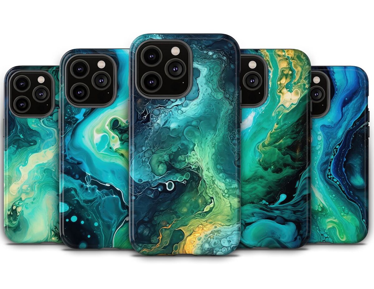 Marble Paint Swirl Phone Cases