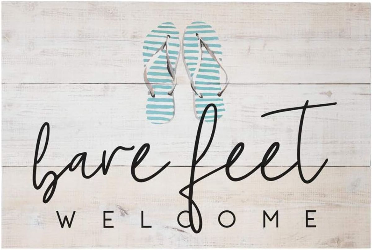 Rustic Pallets, Bare Feet Welcome sign