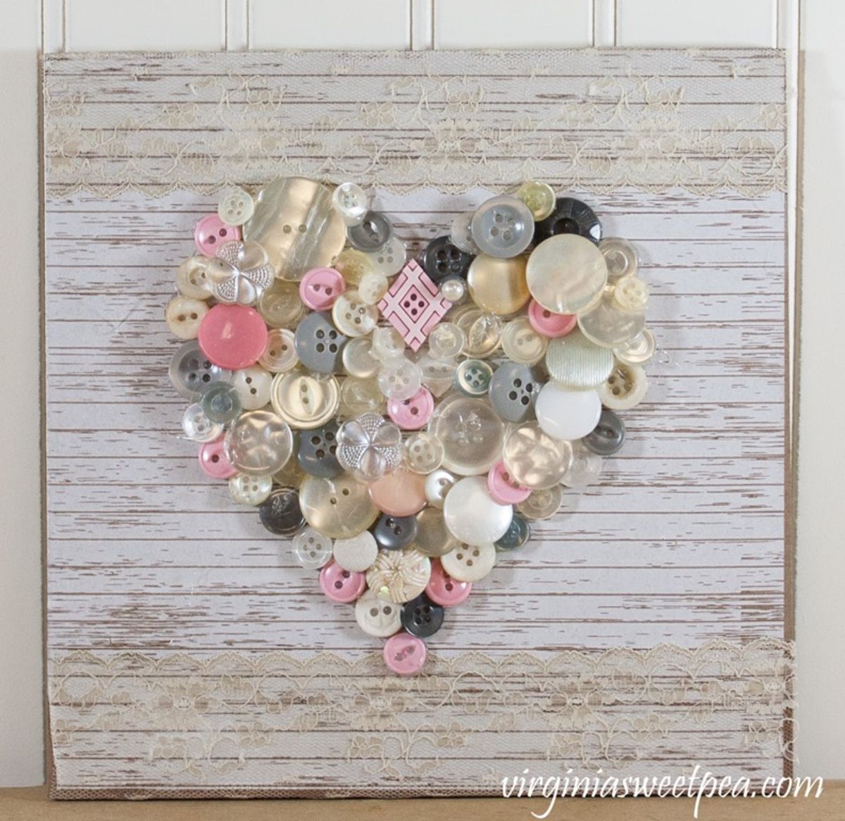 DIY Valentine’s Day Button Heart