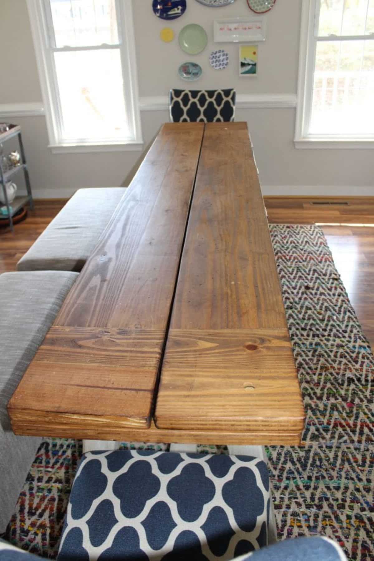 DIY Farmhouse Table With a (Reverse) Drop Leaf From 4x4s