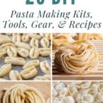 25 DIY Pasta Making Kits, Tools, Gear, & Recipes pinterest image.