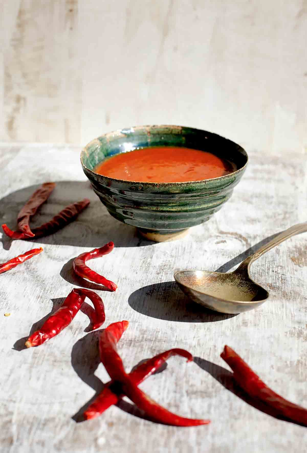 Portuguese Piri-Piri Hot Sauce in a bowl.