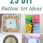 29 DIY Button Art Ideas pinterest image.