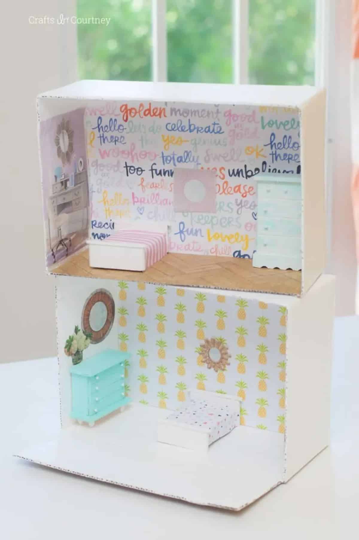 Easy DIY Cardboard Dollhouse