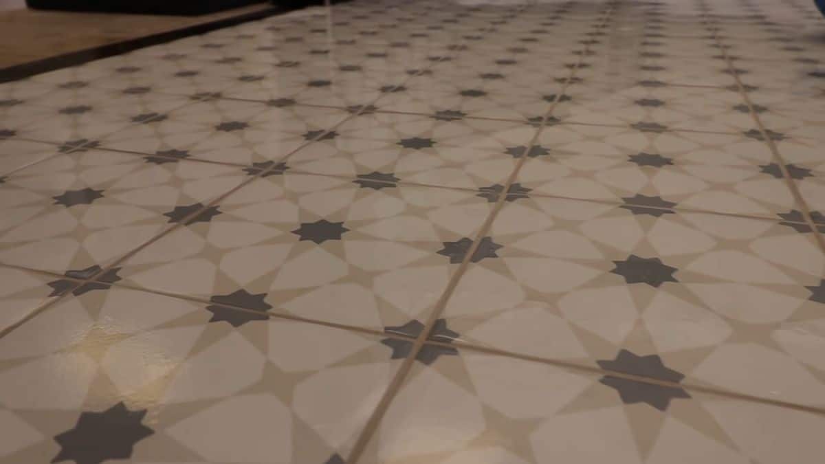 Bathroom tiles floor.