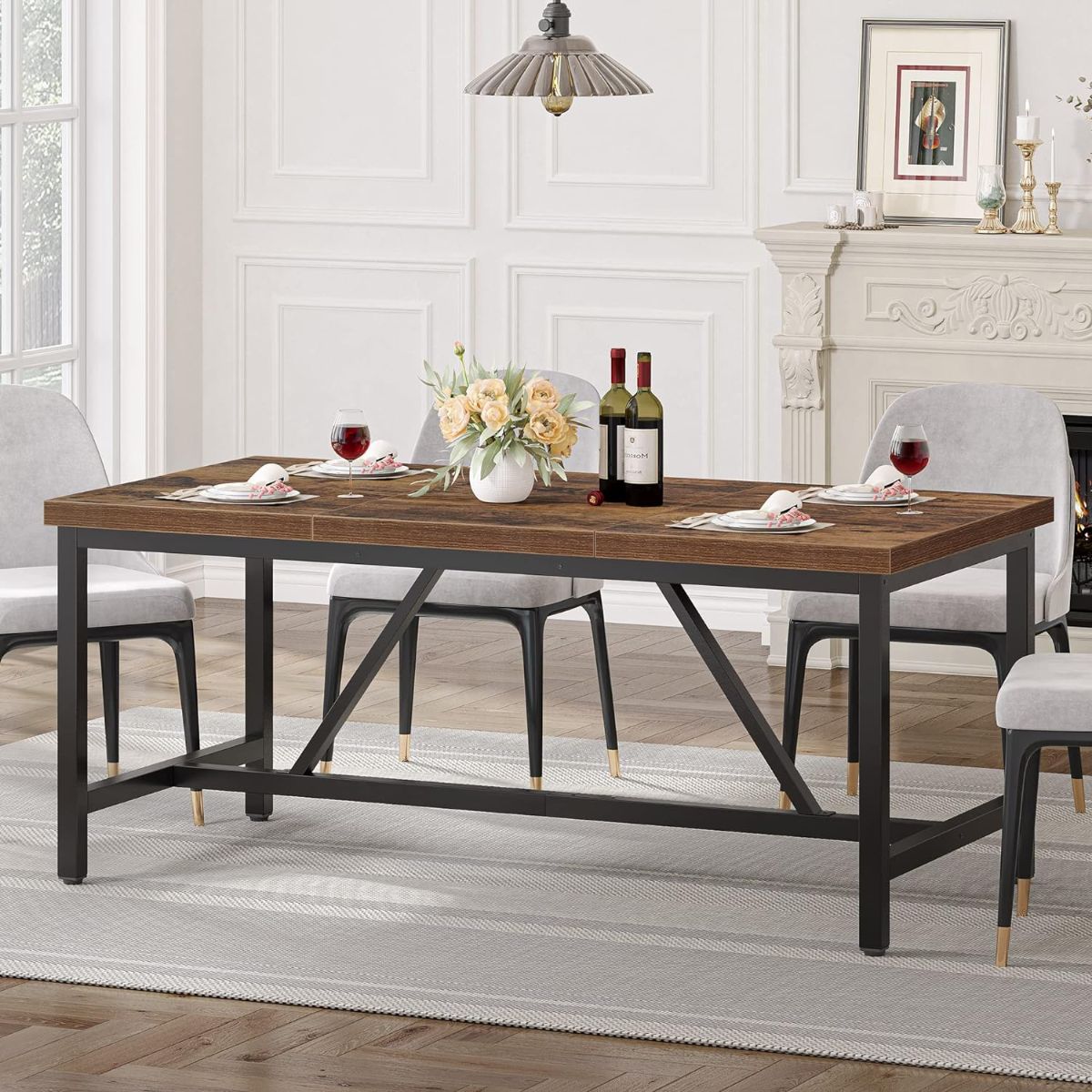 70.8” Large Kitchen Dining Room Table