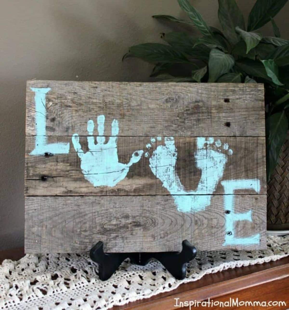 DIY Love Hand & Foot Print Sign