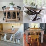 4 DIY Farmhouse Dining Tables