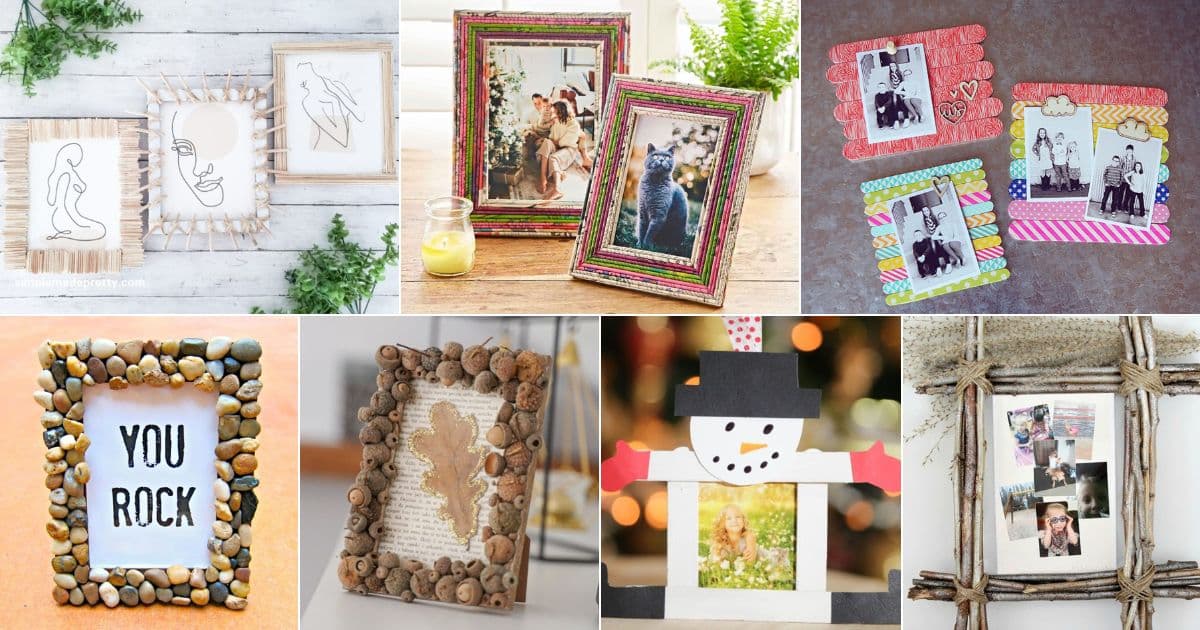 45 DIY Picture Frame Ideas and Crafts facebook image.