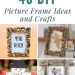 45 DIY Picture Frame Ideas and Crafts pinterest image.