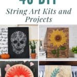 45 DIY String Art Kits and Projects pinterest image.