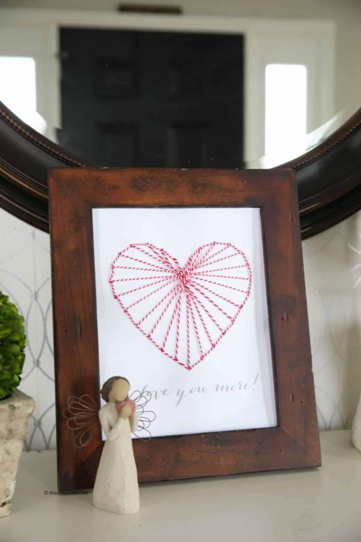DIY Simple Heart String Art for Valentine’s Day Decor
