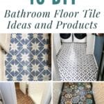 48 DIY Bathroom Floor Tile Ideas and Products pinterest image.