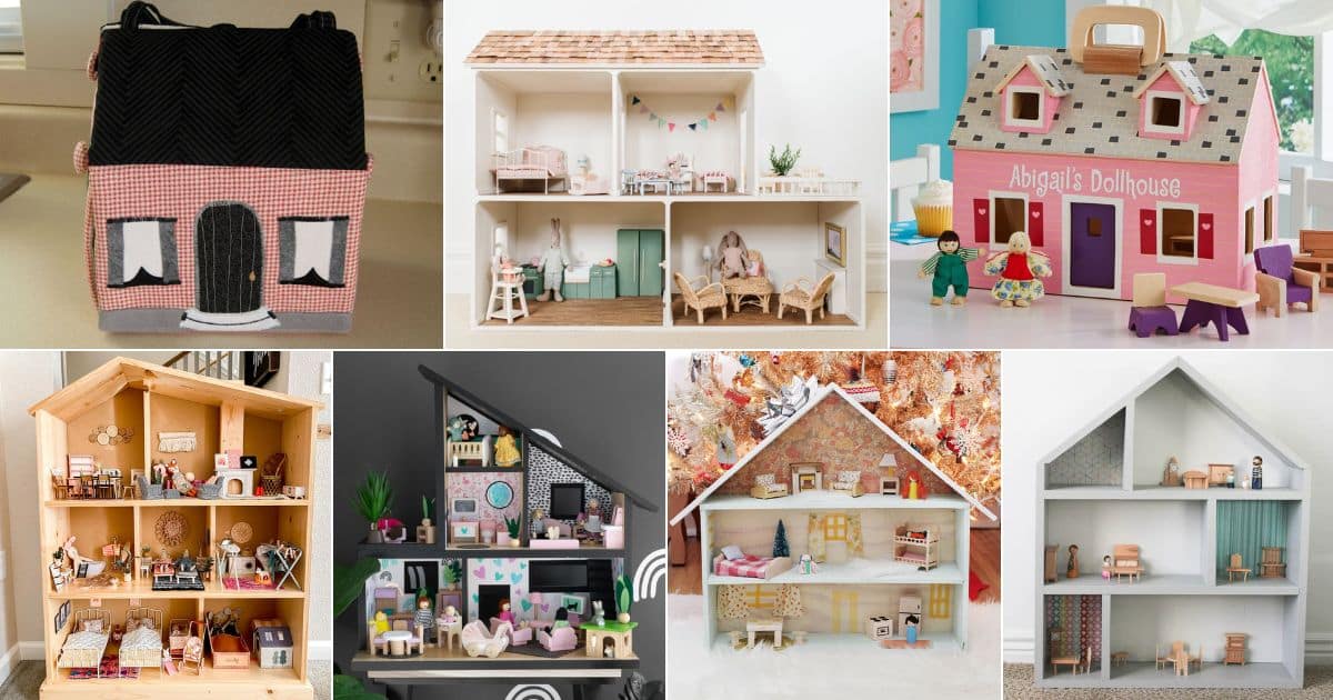 50 DIY Dollhouse Ideas, Kits, and Projects facebook image.