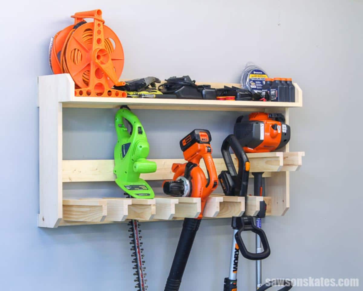 DIY Wall-Mounted Yard Tool Rack Shed
