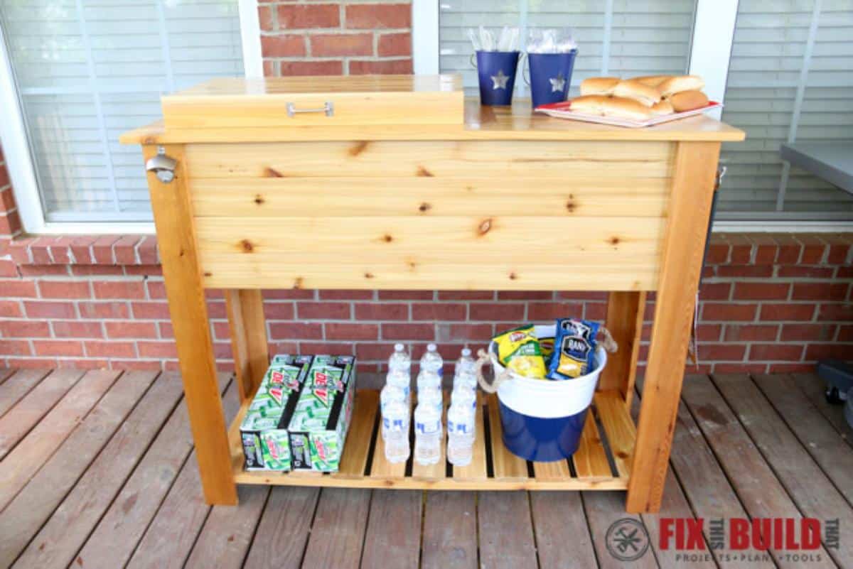 Cooler Cart Patio with Grill Accessories