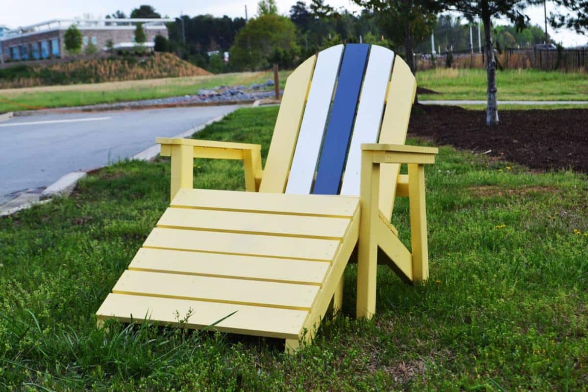 Back Leg and Footstool 2x4 Adirondack Chair
