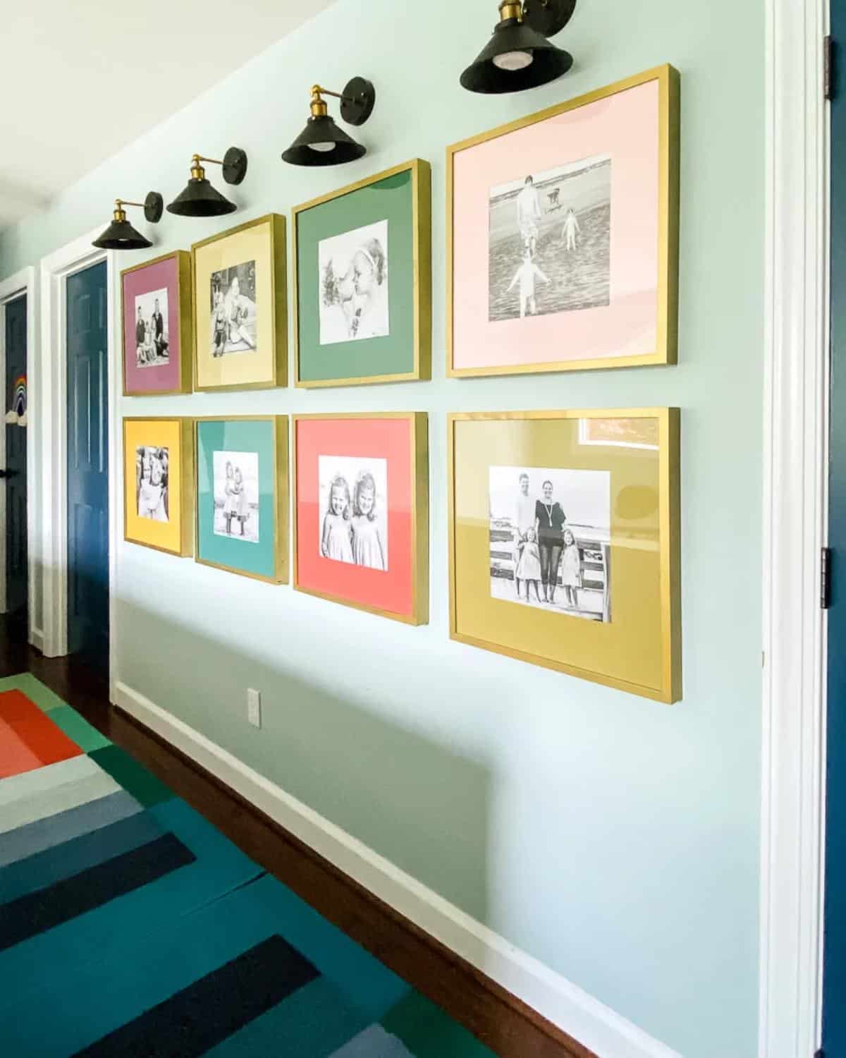 Colorful DIY Photo Gallery Wall