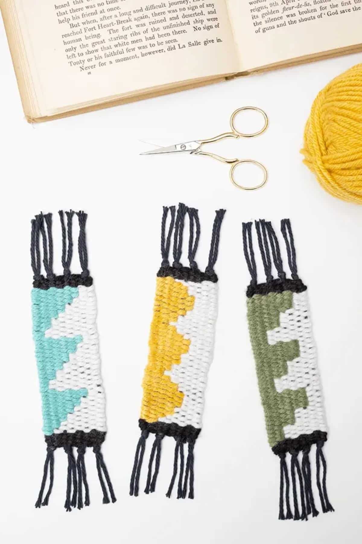 DIY Woven Bookmarks