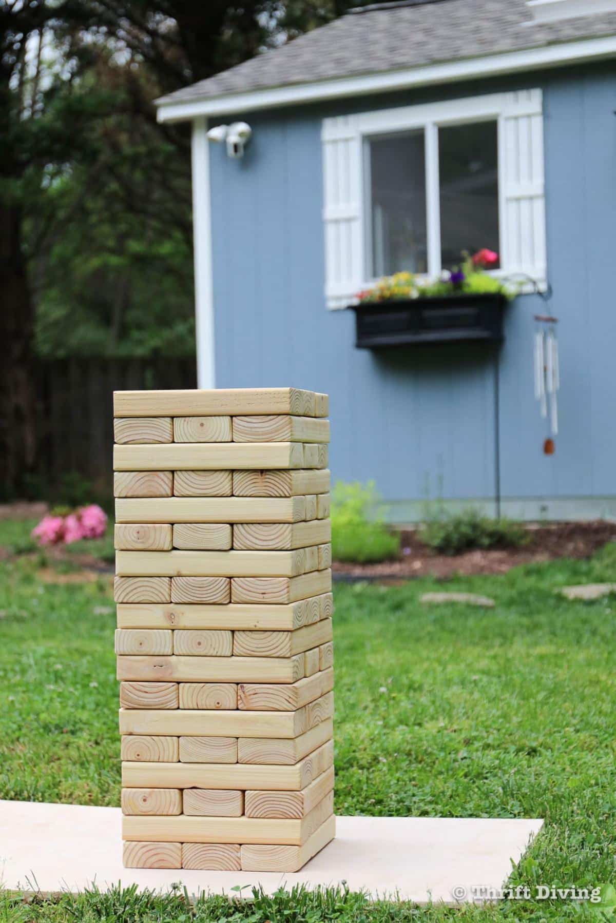 DIY Giant Jenga “Truth or Dare” for All Ages