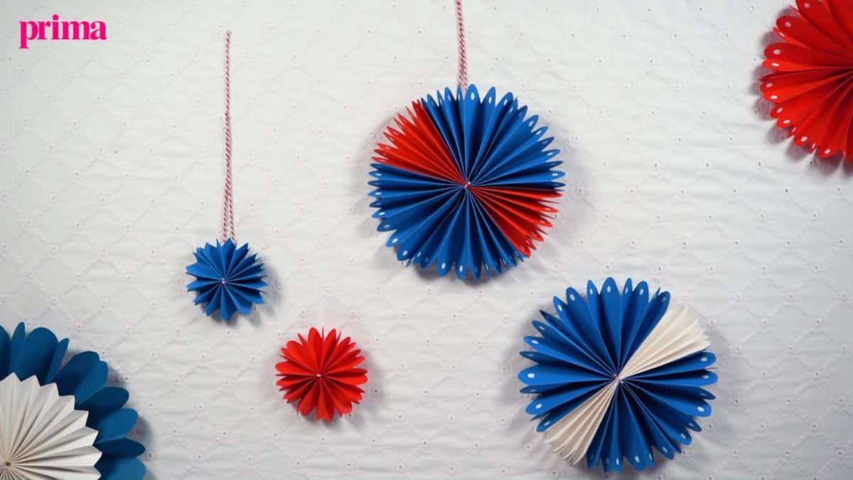 DIY Paper Fan Decorations for A Coronation