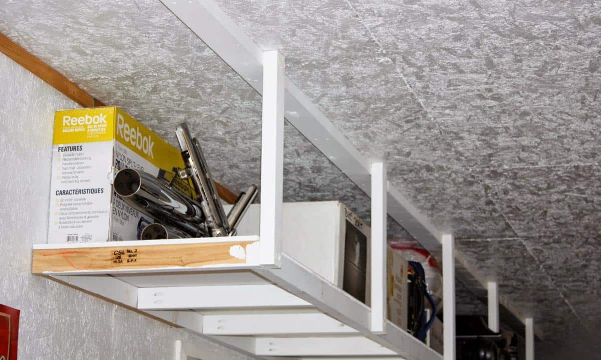 DIY ceiling Garage Storage.