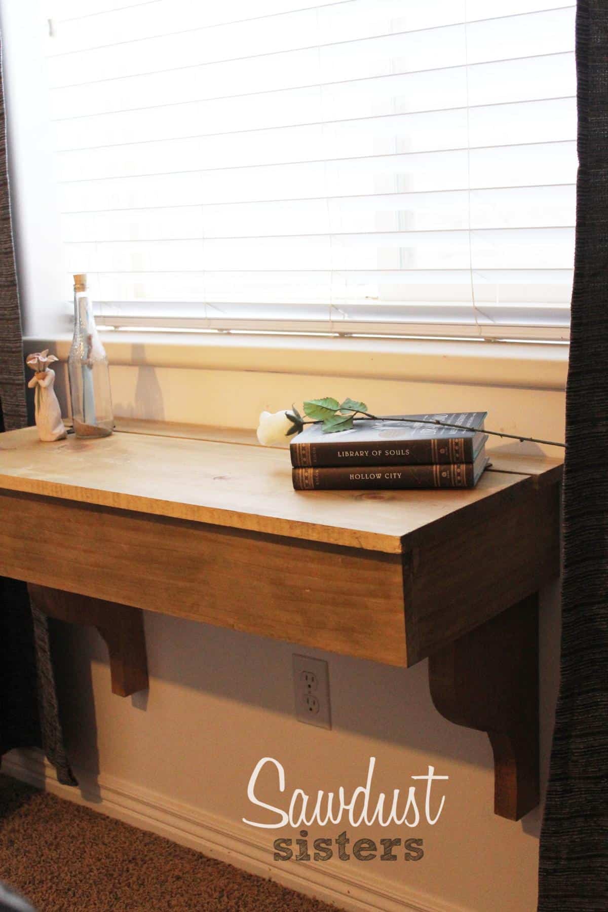 DIY Floating Desk/Vanity With Storage