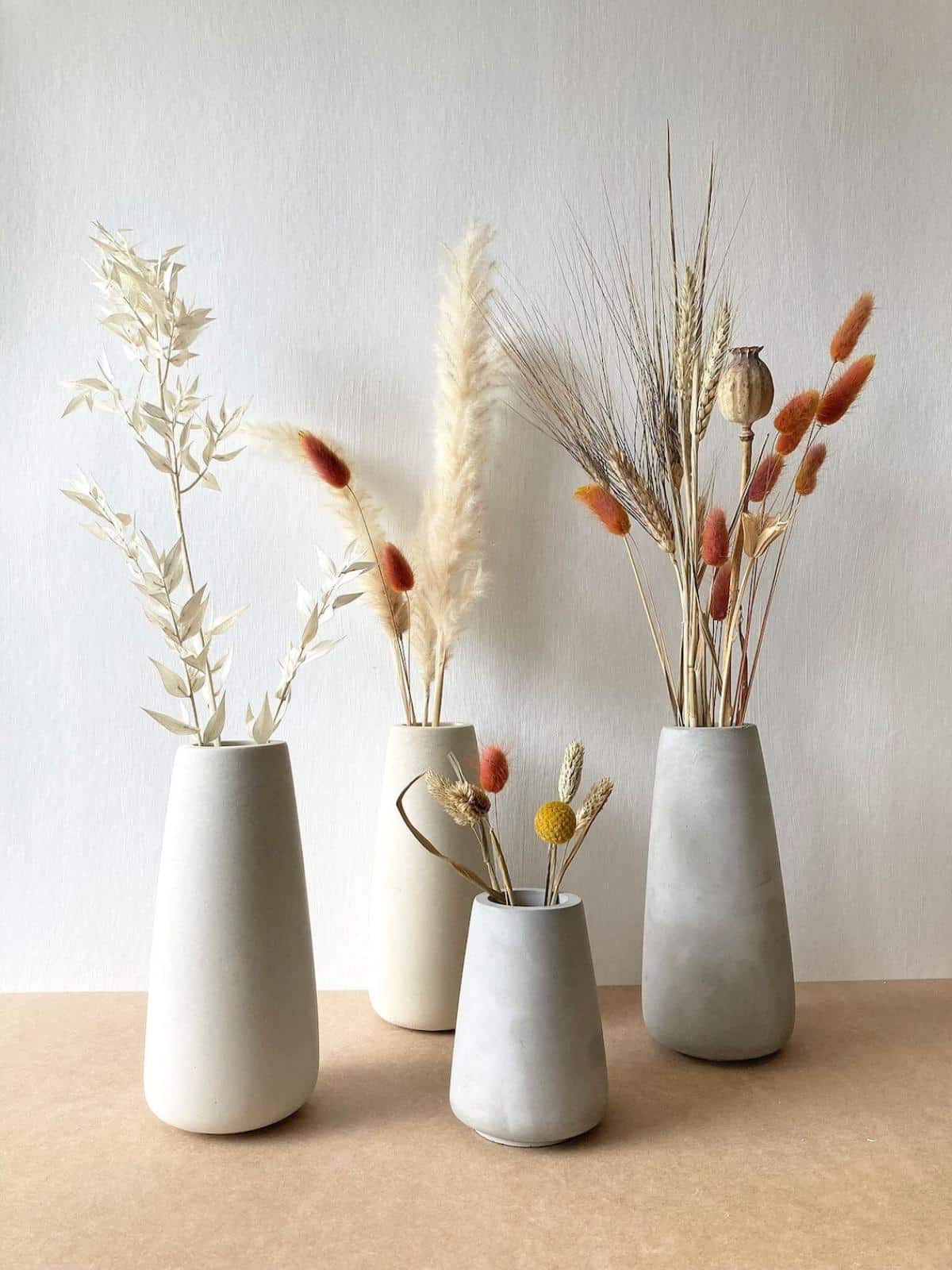 Minimalist Handmade Concrete Vases