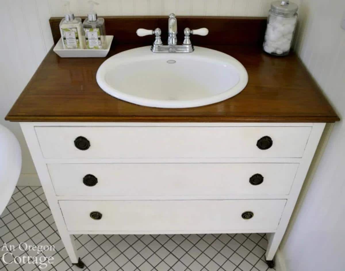 DIY Dresser Into a Vanity