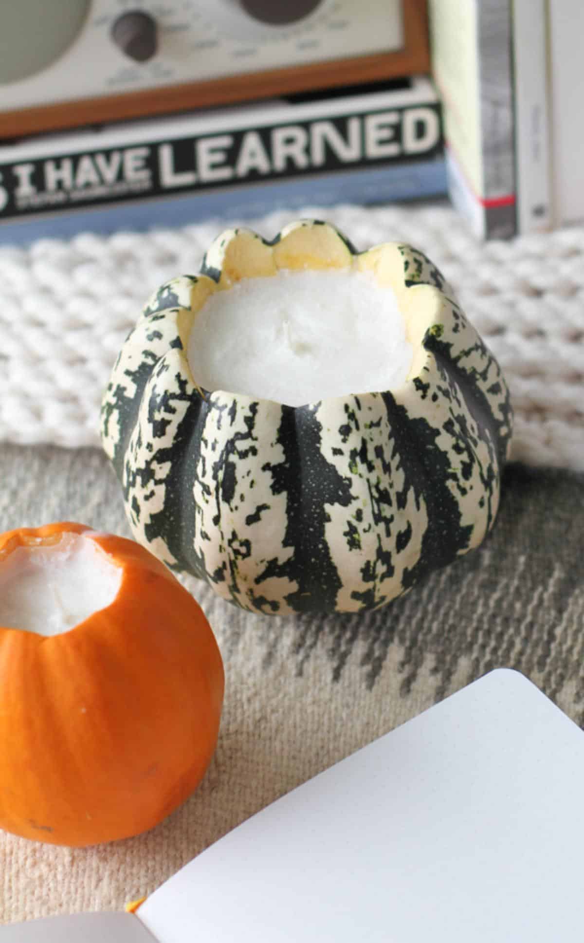DIY Mini Pumpkin Soy Candles