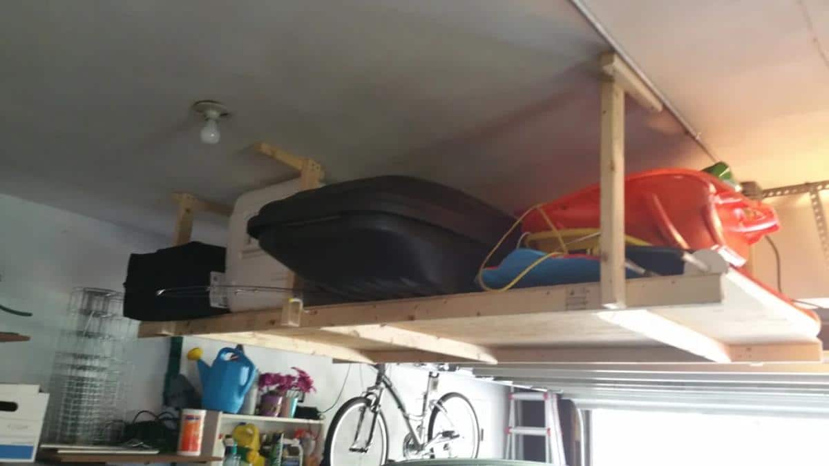 DIY Ceiling Extra Storage Shelves