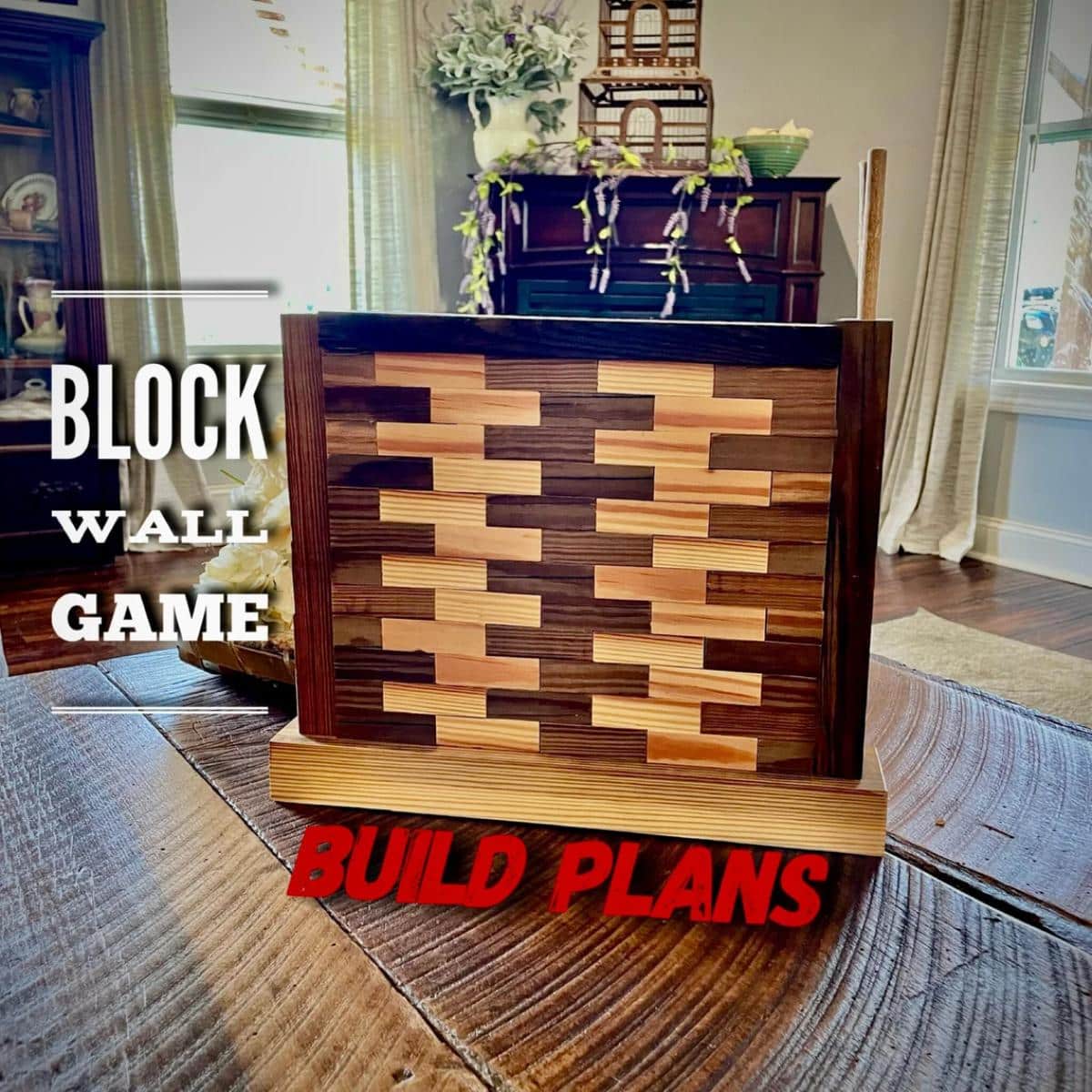 Easy DIY Block Wall Game Digital Plan