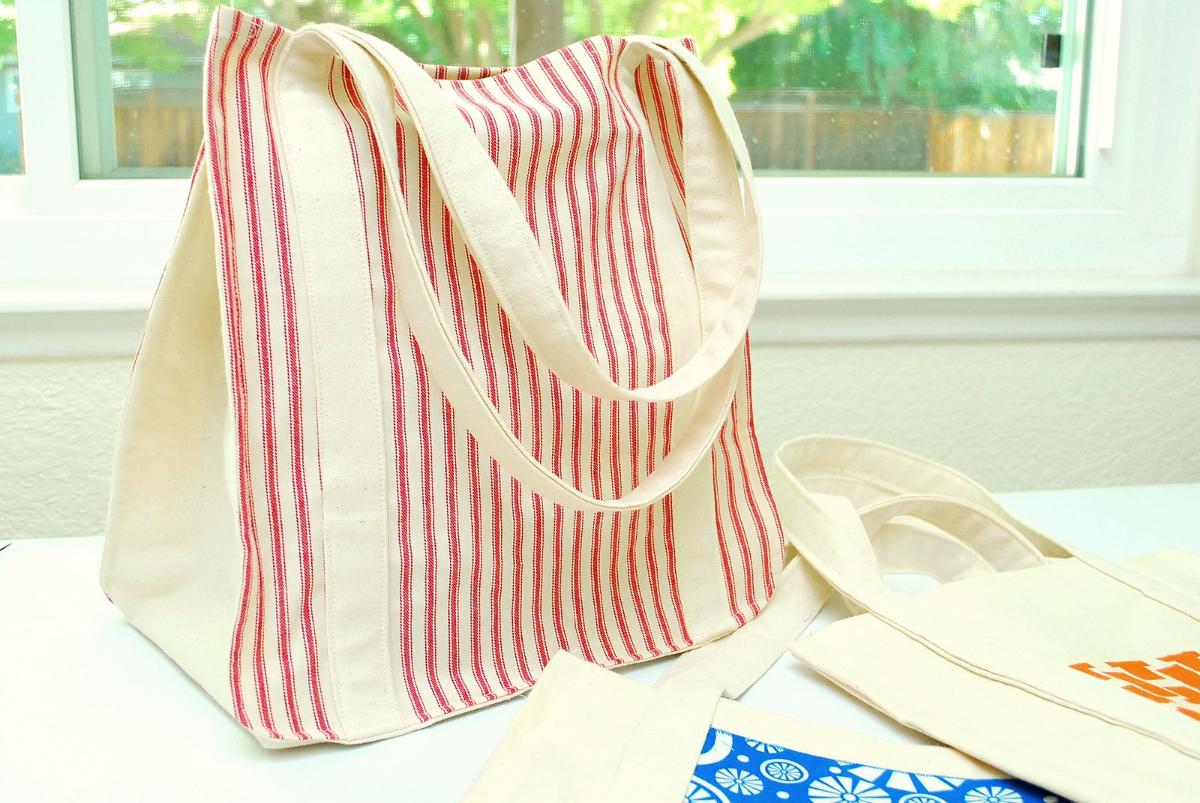 DIY Reusable Grocery Tote Bag