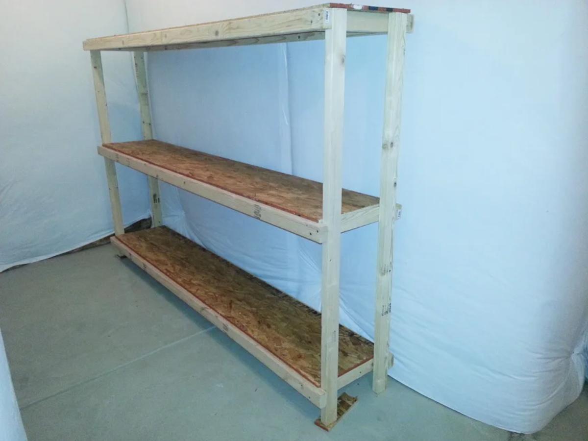 DIY Basement Shelves