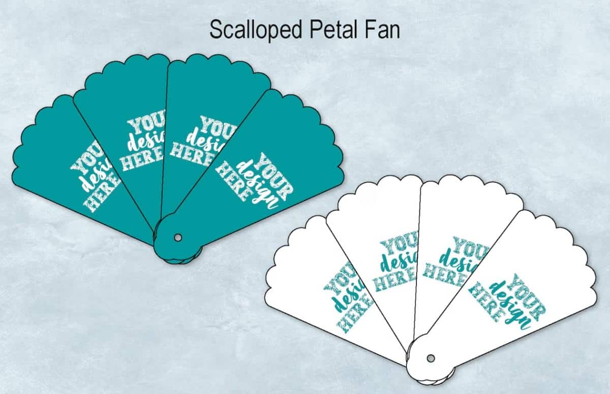 Homemade Scalloped Petal Fan Blank Templates