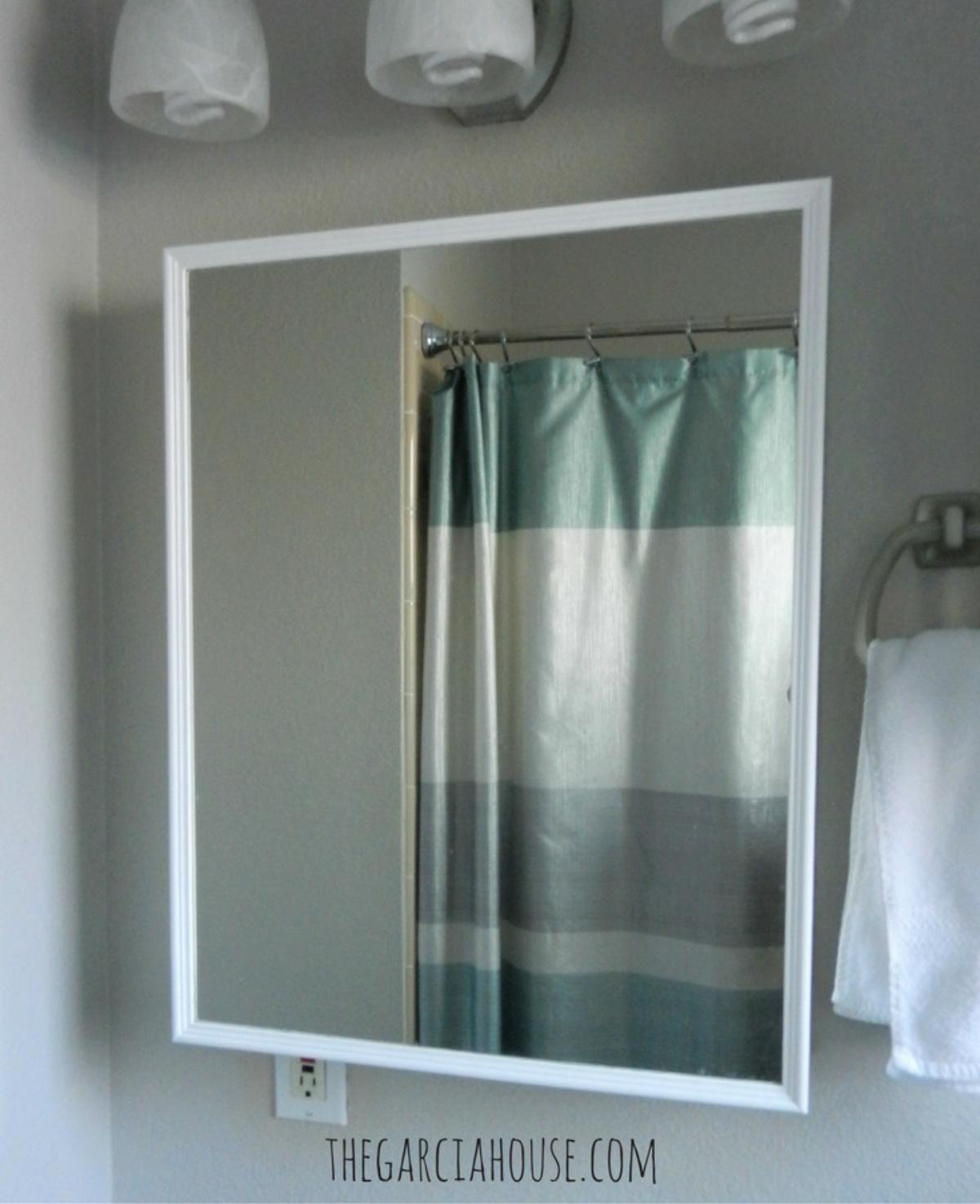 DIY Bathroom Medicine Cabinet Frame