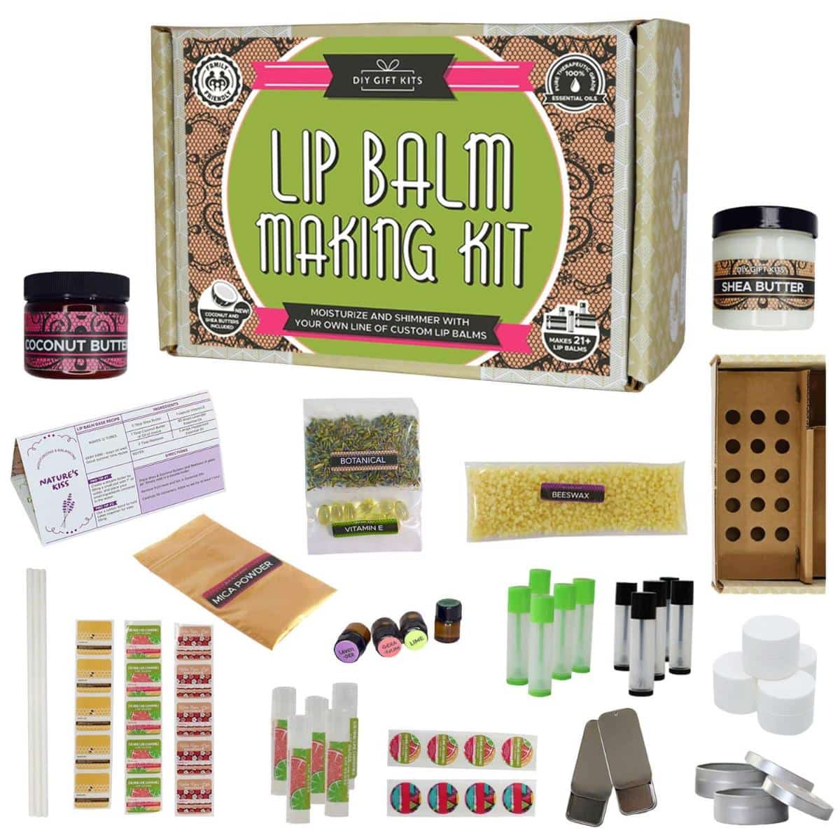 DIY Gift Kits 73-Piece DIY Lip Balm Kit