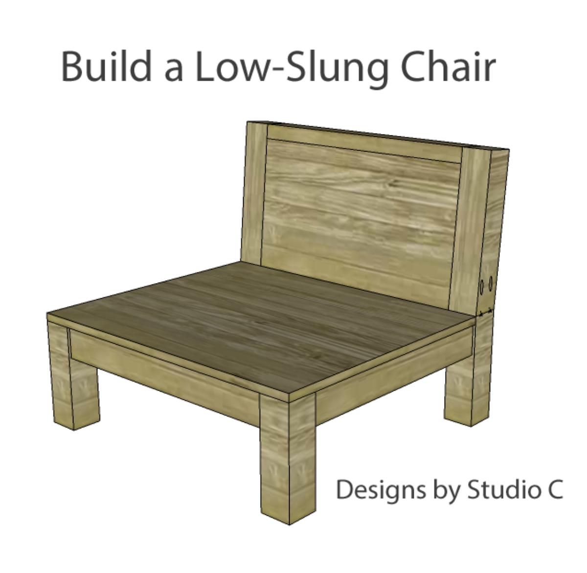 Wooden Low-Slung Chair plan.