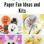 24 DIY Paper Fan Ideas and Kits pinterest image.