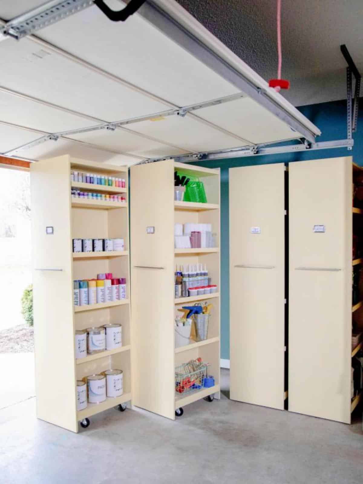 DIY Storage Shelves Rolling Garage