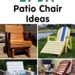 27 DIY Patio Chair Ideas pinterest image.