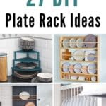27 DIY Plate Rack Ideas pinterest image.