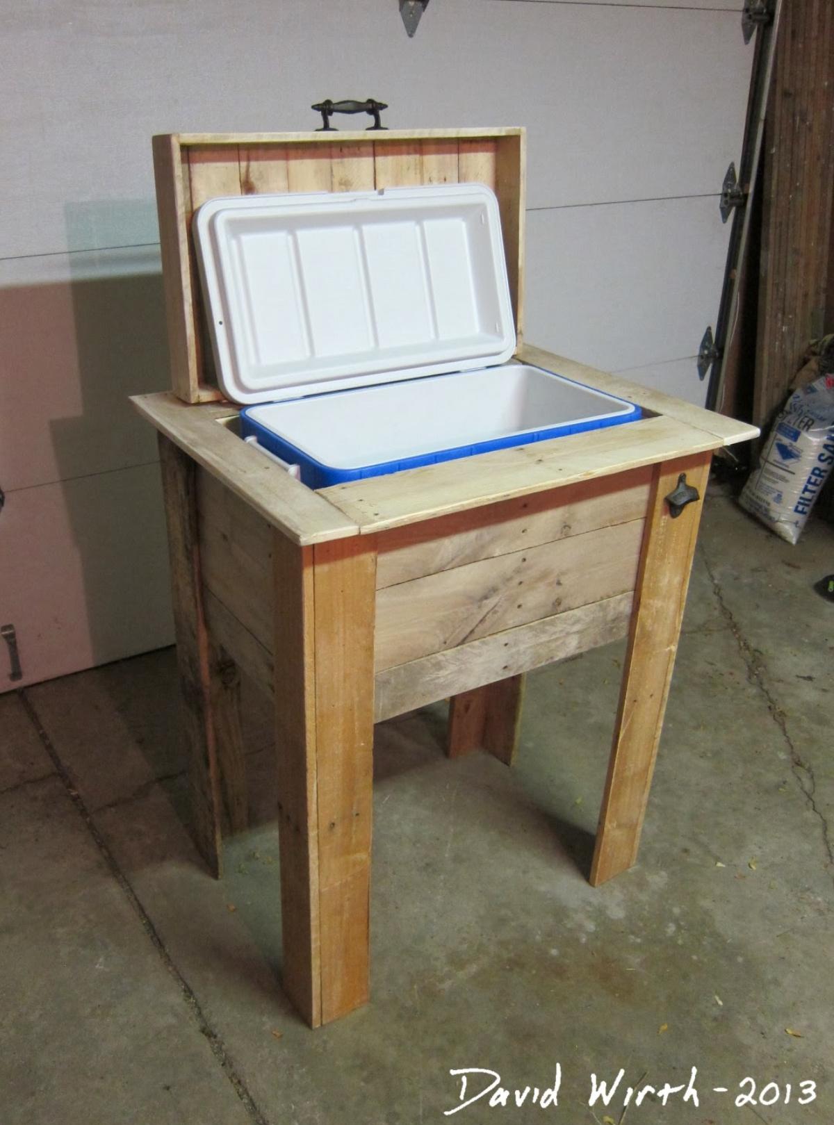 Wood Pallet- Rustic Outdoor Cooler Stand