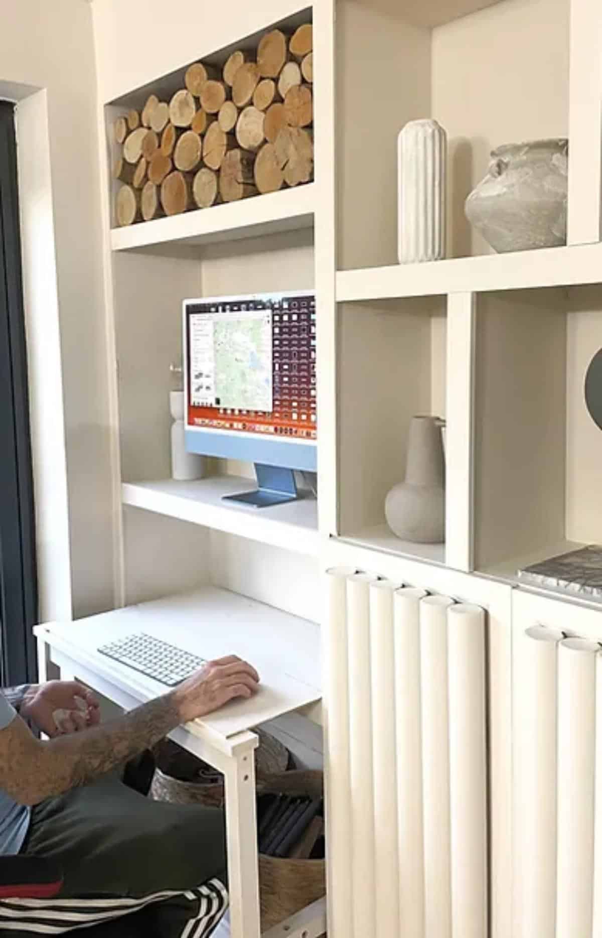 pcycled Bed Frame Transformed Into a Functional DIY Home Office