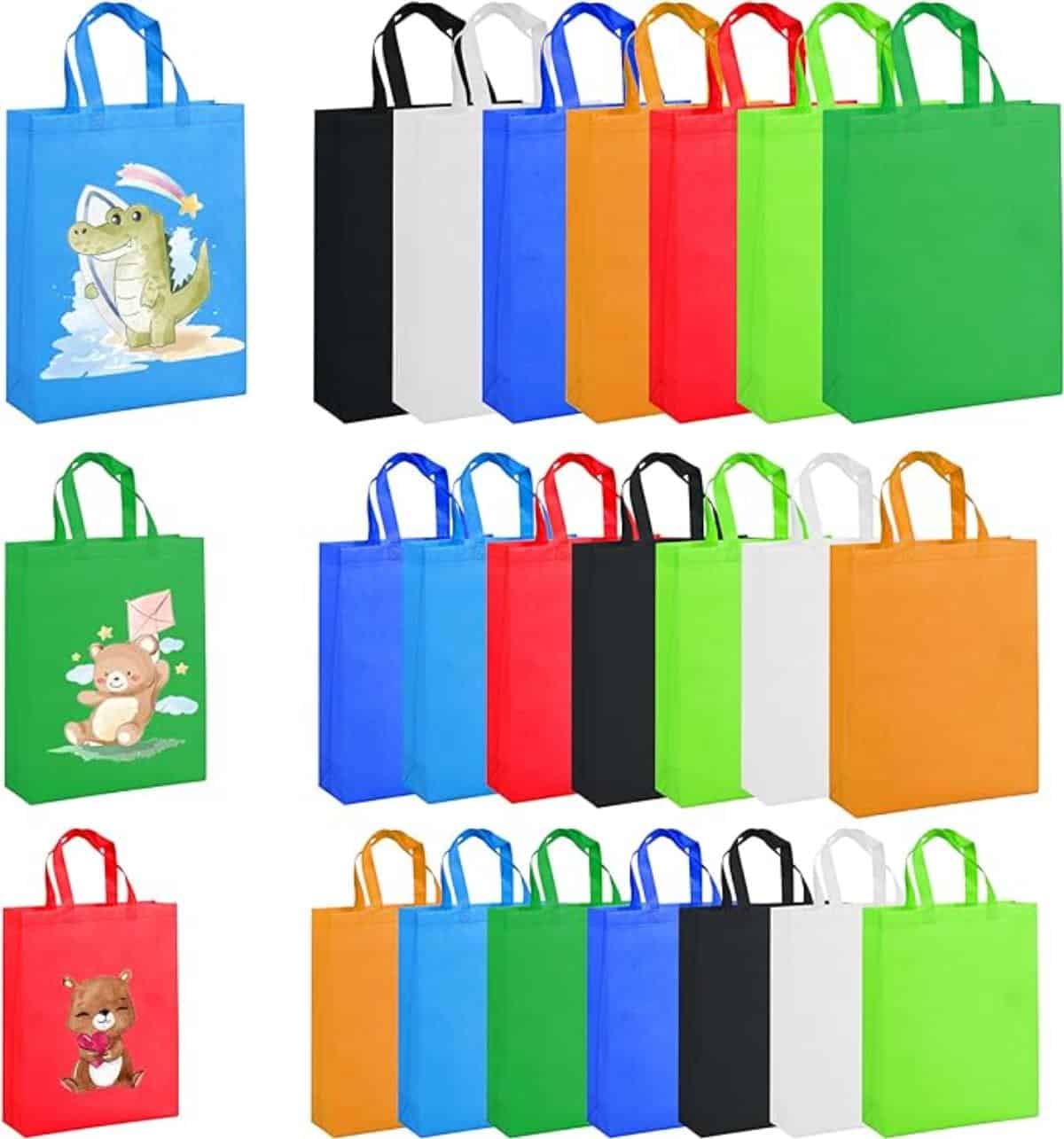Chengbai Tote 24 Pcs DIY Reusable Tote Bags