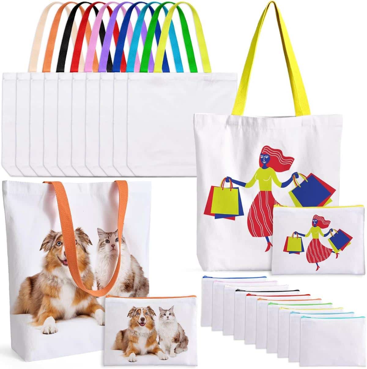 20 Pack Sublimation Blanks Tote Bags