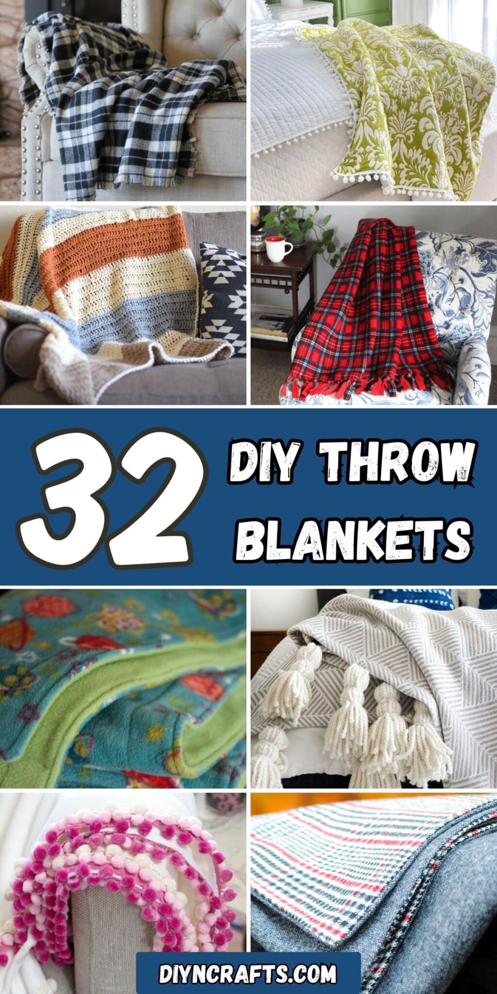 32 DIY Throw Blankets - DIY & Crafts