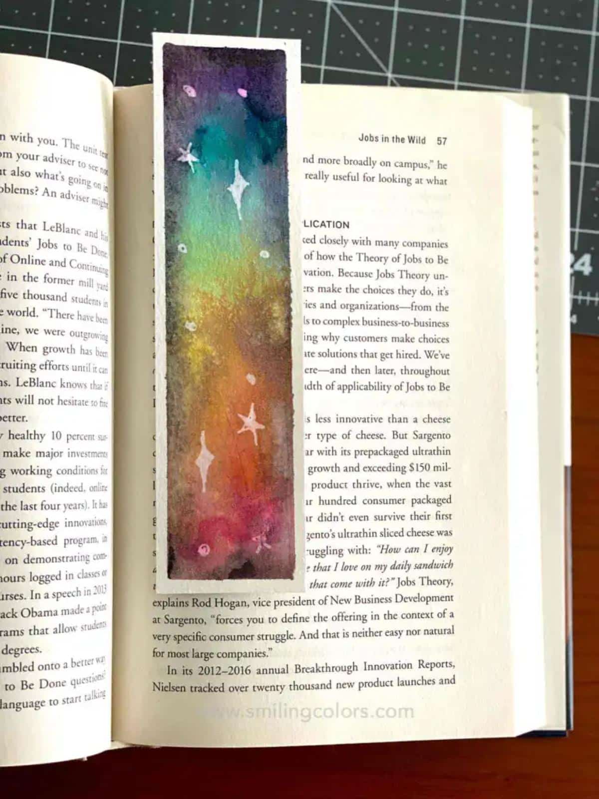 DIY Galaxy Watercolor Bookmarks